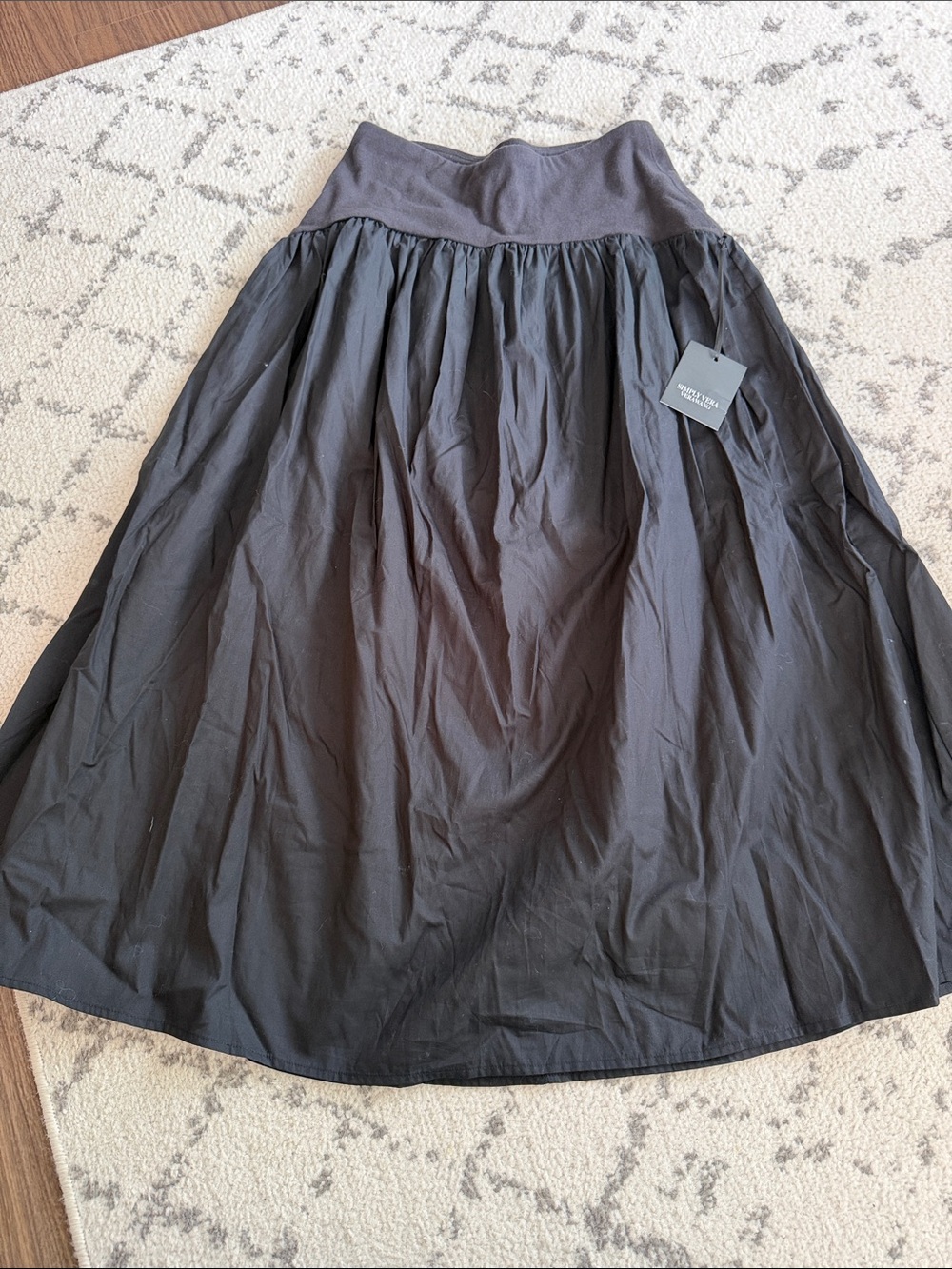 Simply Vera Vera Wang Black Gathered Circle Skirt